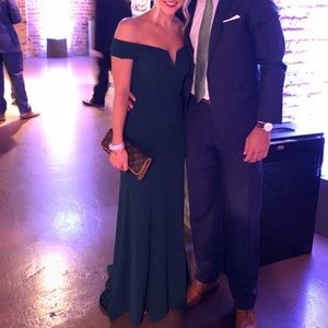 Emerald green formal gown